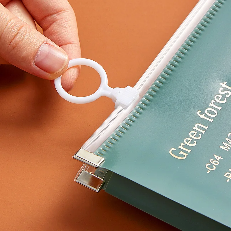 Zip up PVC Paper Document File Bill Zipper Bag Pencil Pouch Office Organization Storage Waterproof Document Folder School Gift