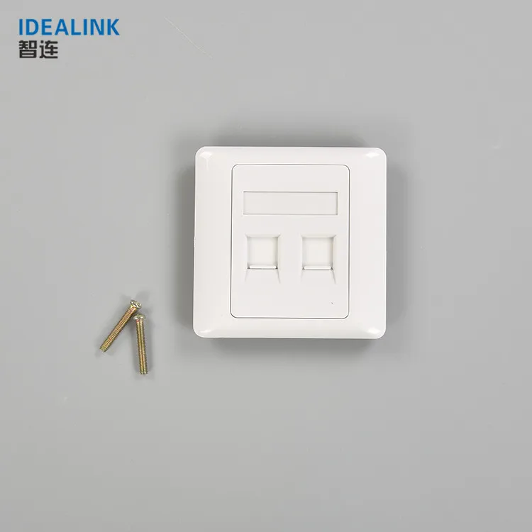 Стандартная Белая сетевая пластина RJ45 типа 86 с лицевой