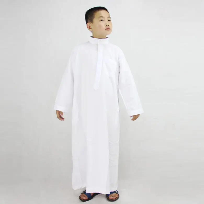 Hot Sale Factory Direct Price Muslim Islam Clothing Set Factory Price Qatar Clothing Set Wholesale Boy Thobe Tops and Pants