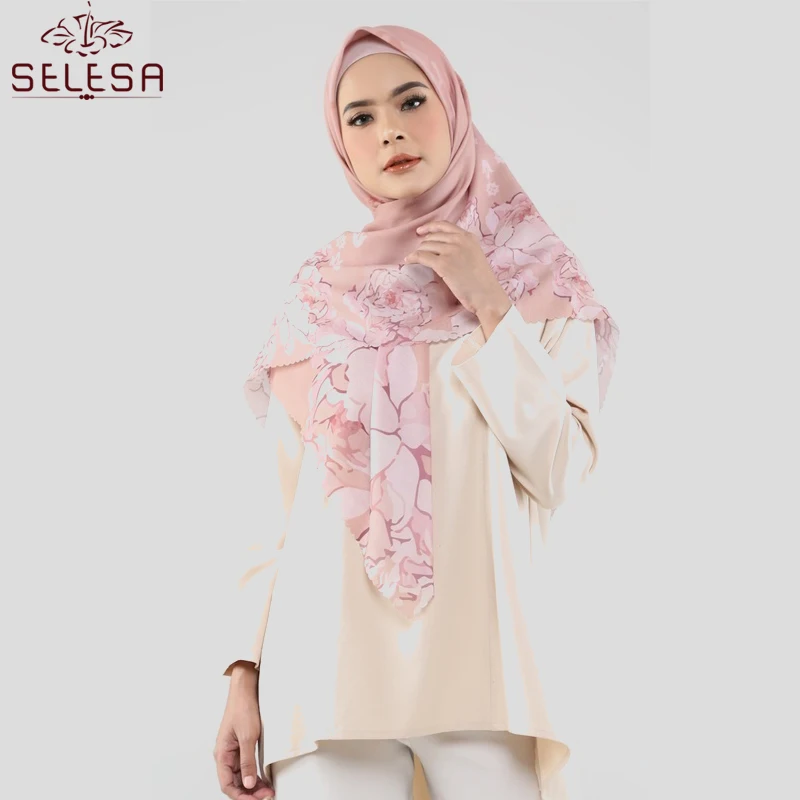 Tudung Bawal New High Quality Wholesale Scarves Scarf Pleated Crinkle Satin Hijab For Muslim Women Georgette Hijabs