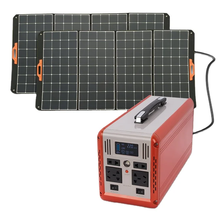 High Power 230VAC 1000W 1500W 2KW Emergency Battery Portable Solar Power Bank Battery Generator Station For Camping Outdoor