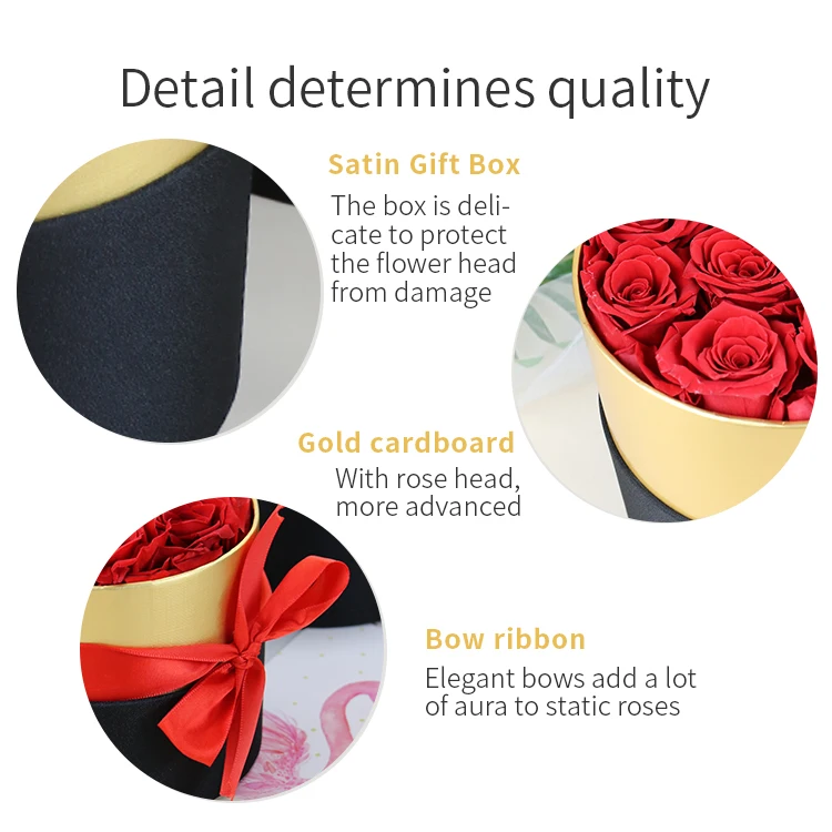 YS-008 mothers day everlasting many luxury velvet gifts box eternal dried forever preserved rose fresh flower wedding decoration