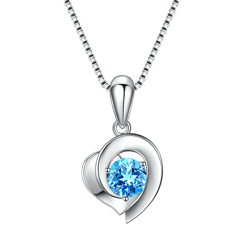 Love heart-shaped necklace female Japan and South Korea simple student Mori pendant lockbone chain neck chain