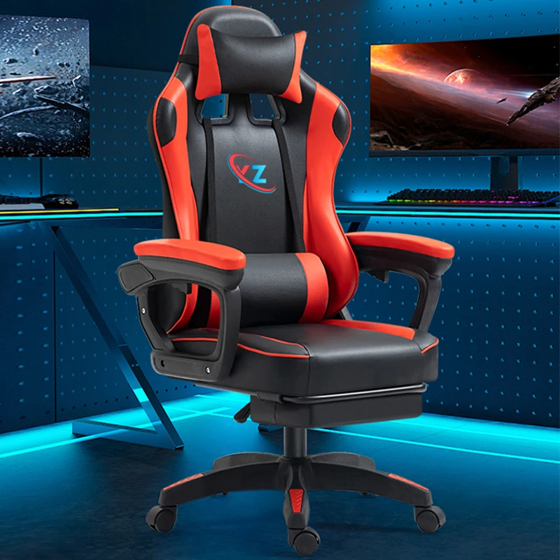 2024 New High Quality Pc Racing Computer Reclining Leather Ergonomic Gaming Chair With Footrest