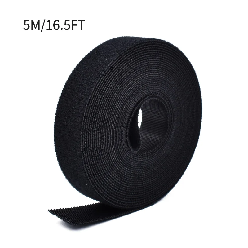 16 feet length 0.75 Inch width double sided self adhesive hook and loop tape