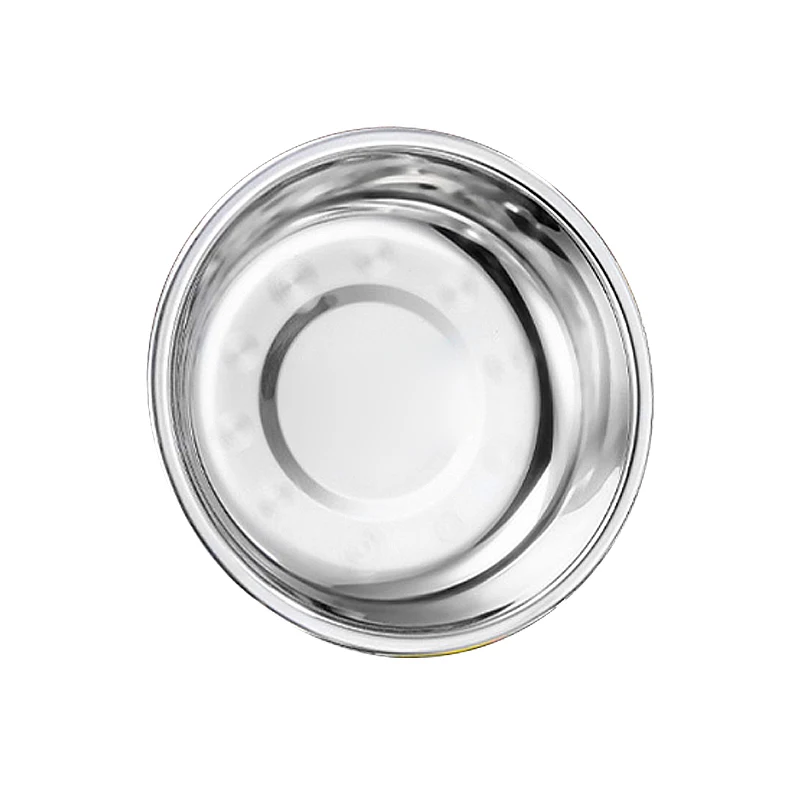 Stainless steel non-magnetic 18cm round plate household fruit plate thickened round dish deep dish dinner plate