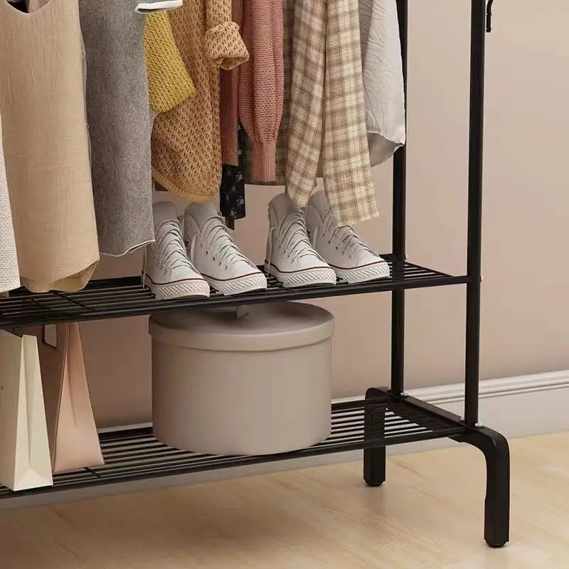 white and black home hall free standing dress shirt hat umbrella metal clothes hanger stand coat stands with shoe rack