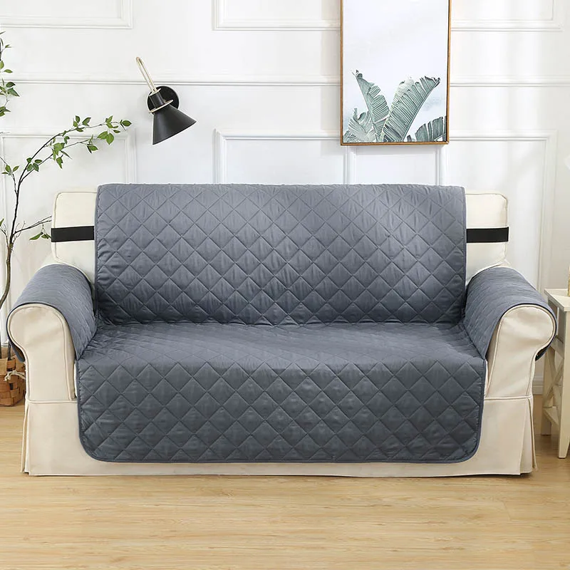 Hot sale 100% Polyester Waterproof Anti-pilling Charcoal Grey/Black Sofa Cover for Cushion Couch, Recliner, Loveseat and Chair