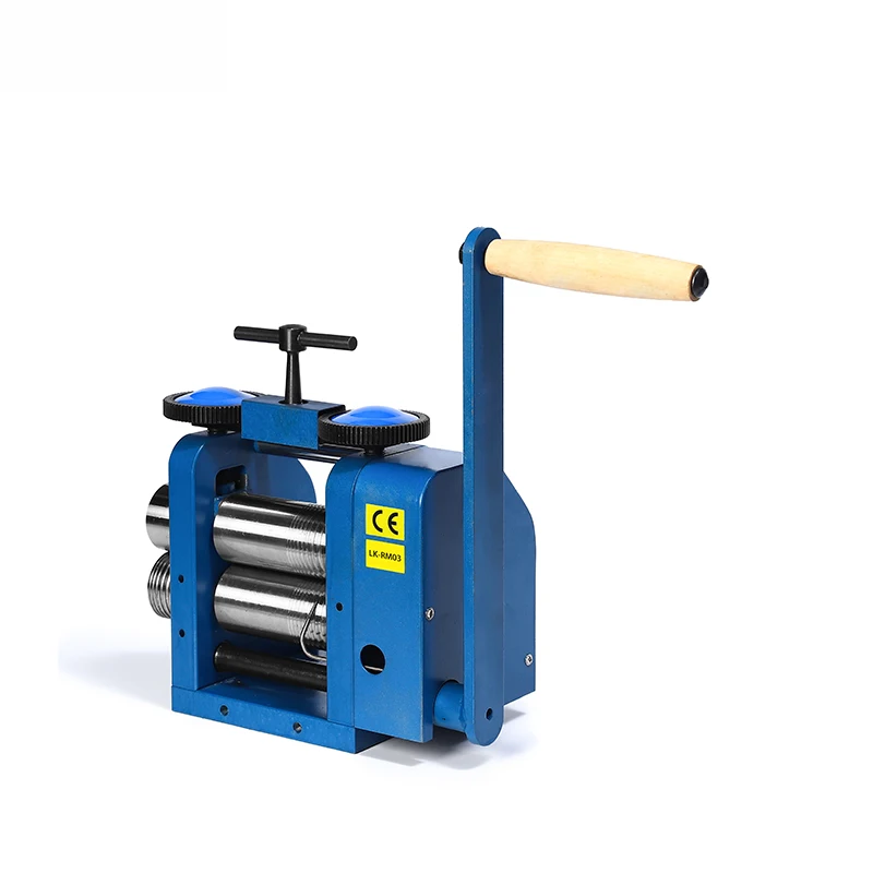High Quality Jewelry Tools Roll Making Machine in Blue with 100mm Rolls Manual Rolling Mills LK-RM03
