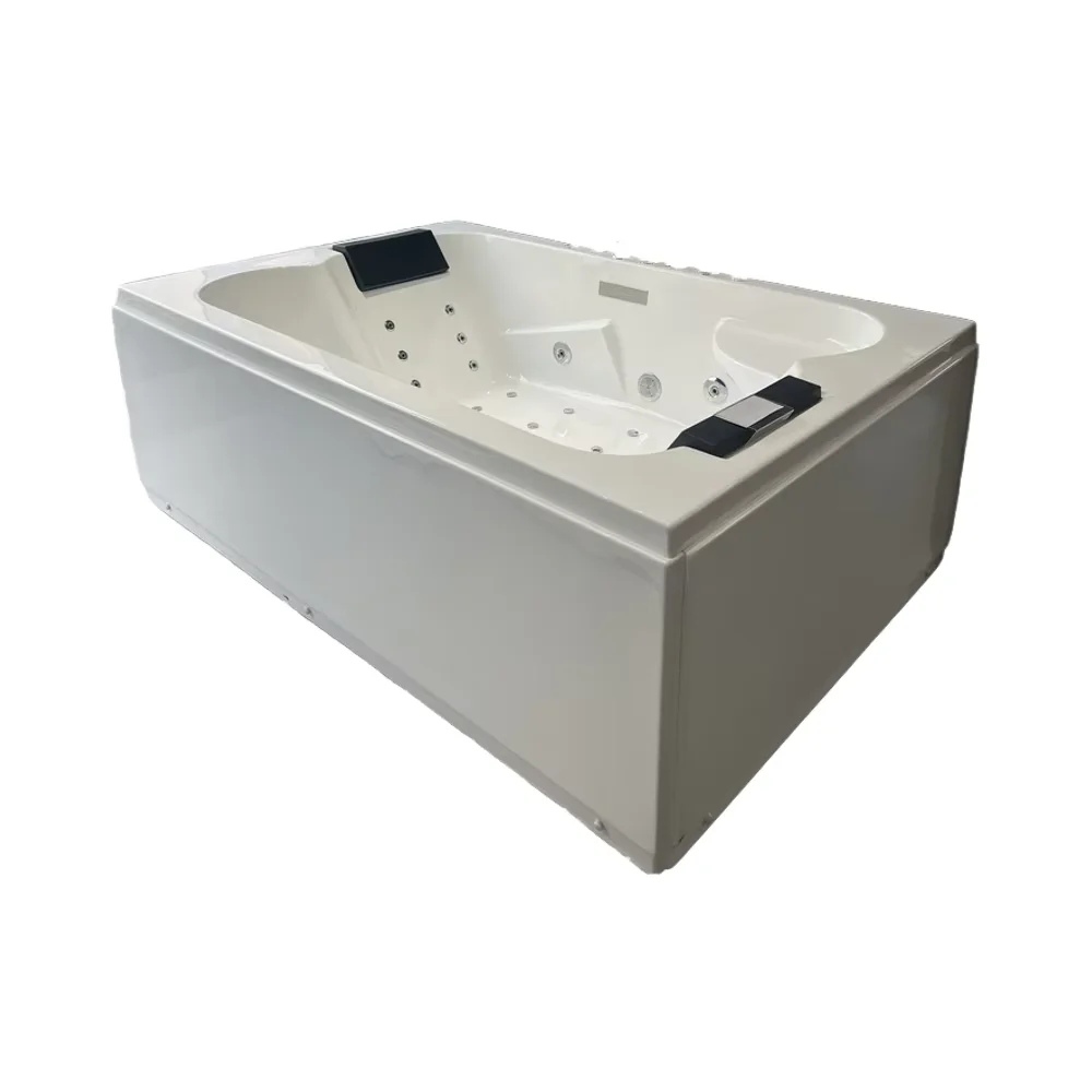 Простая белая прямоугольная Ванна из прозрачного камня смолы для ванной