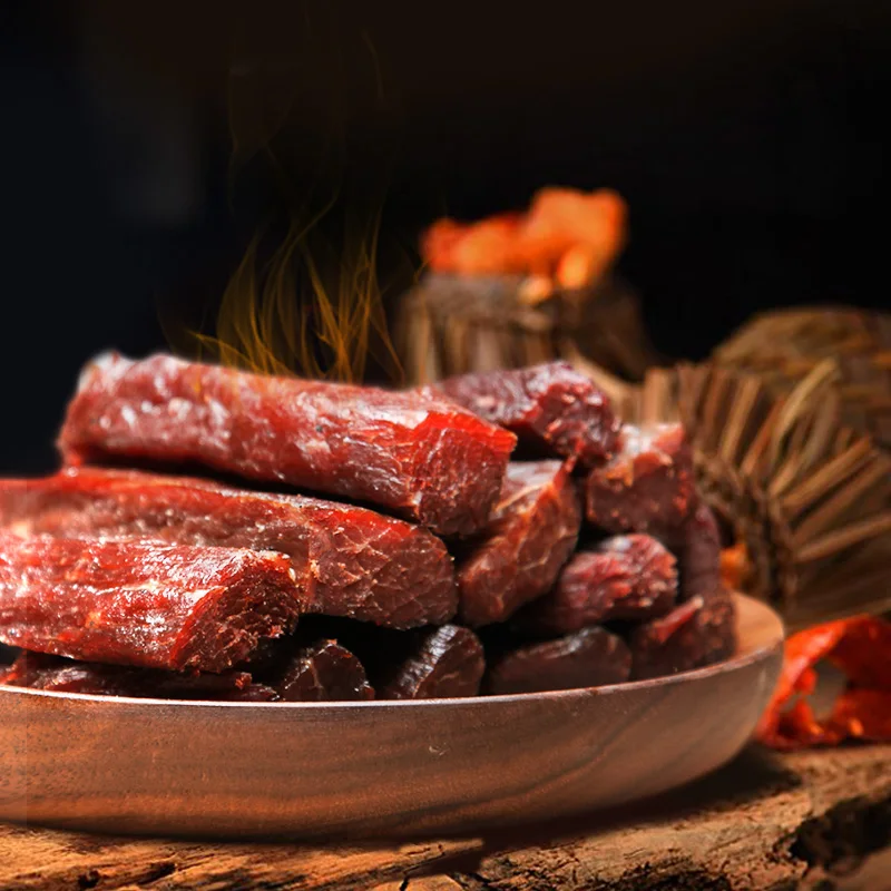 Low Salty Beef Jerky Slices Dried Beef Meat Snacks Delicious Food