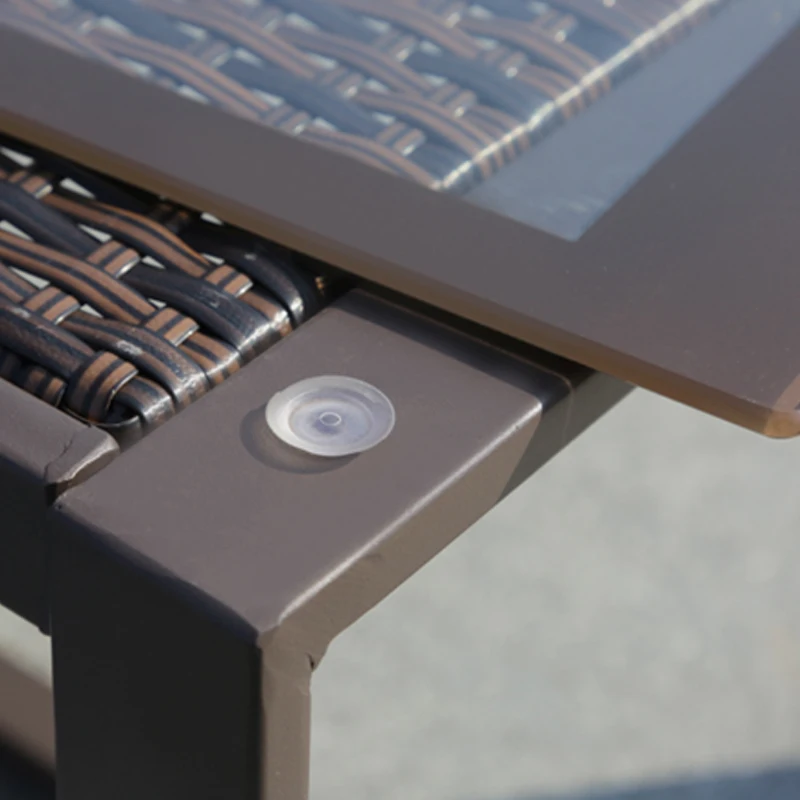 Современный уличный диван из ротанга, садовая мебель высокого качества, роскошный плетеный диван, 4 места со столом