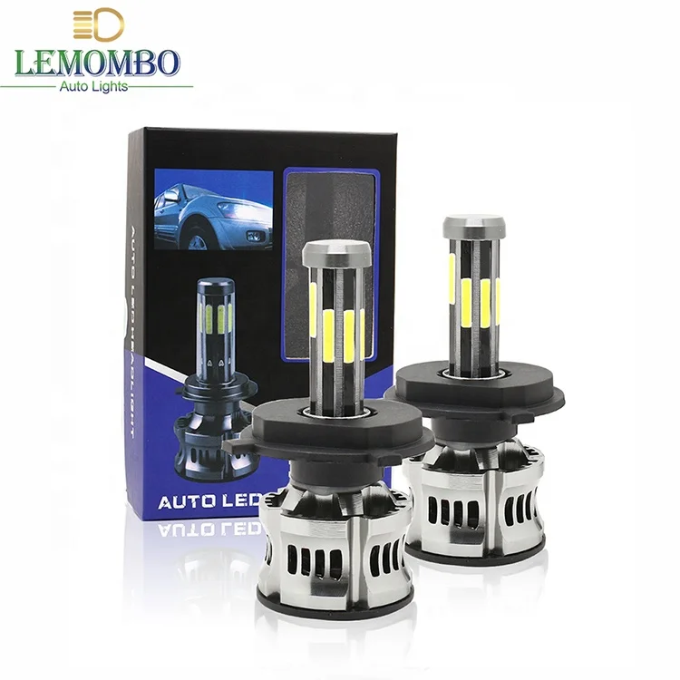 8 sides LED Car Headlight Bulb H1 H3 H4 H7 9005 9006 360 Canbus headlamp for Car 6000K LED car head light bulb