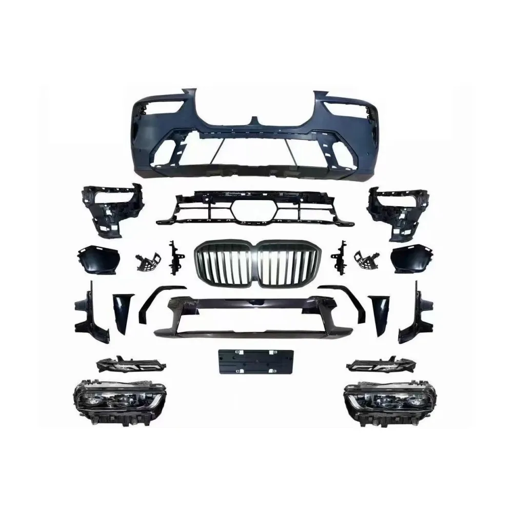 Car body kit for BMW X7 G07 2018- to 2023 X7 G07 LCI car parts with front rear bumper,grille,lamps,fender,side skirts