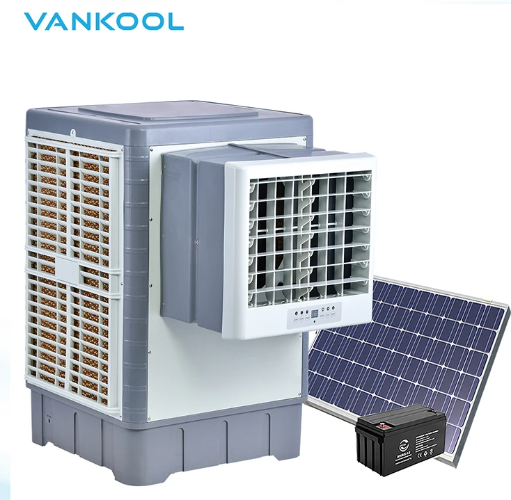 dc solar air conditioner 12V  rechargeable window evaporative type evaporative air cooler fan conditioner