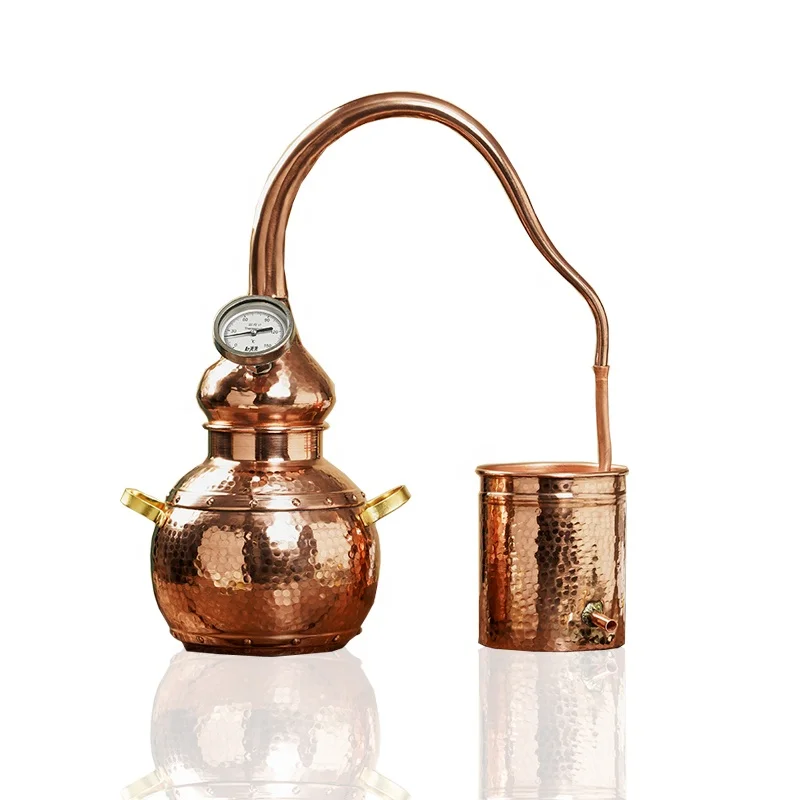 Copper material Small gringer flower essential oil distiller / rose water extract machine