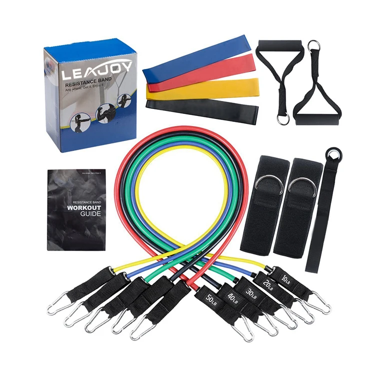 Amazon Top Selling Natural Rubber Custom Printed Exercise Resistance Bands