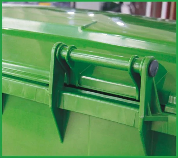 660L Plastic Recycle 4 Wheel Large Garbage Bins With Pedal