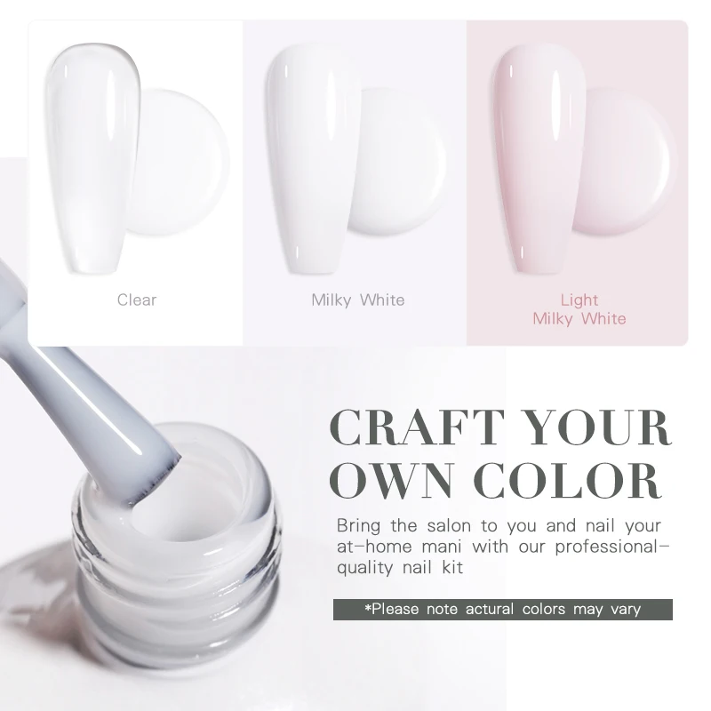 Самовыравнивающийся гель для наращивания ногтей BORN PRETTY, прозрачный, молочно-белый гель для быстрого наращивания ногтей, акрил, 7 мл