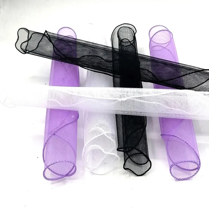 Оптовая продажа цветочный букет упаковка пряжа бумага День Святого Валентина роза волнистый для цветов ткань из органзы