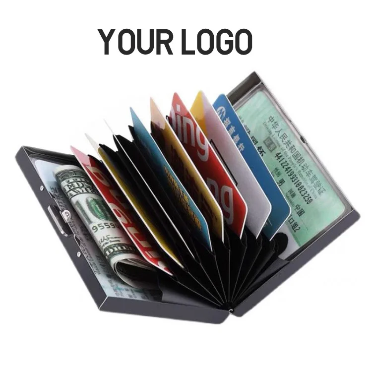 Индивидуальный подарок из нержавеющей стали для мужчин дизайнерский бизнес-идентификатор rfid кредитный банк визиток банкомат металлические держатели карт кошелек