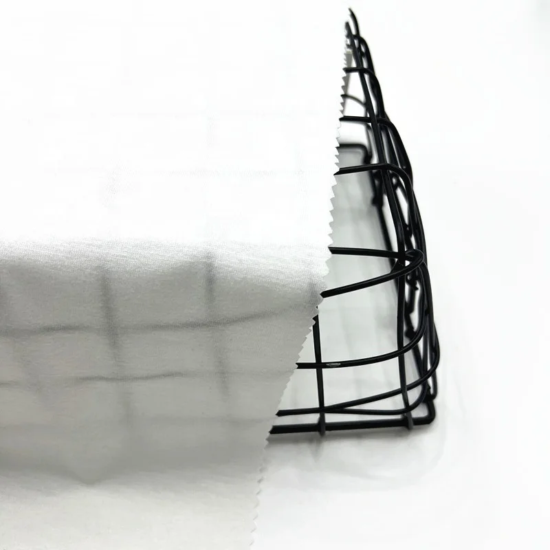 190GSM 60% polyester 35% rayon  5% spandex white polyester rayon spandex viscose  fabric