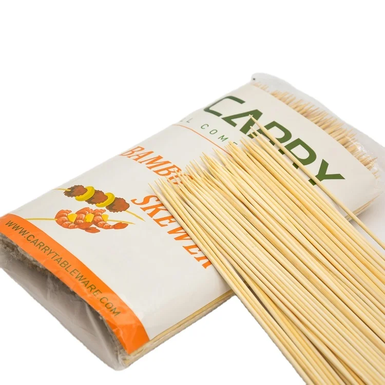 Bamboo Stick 3.0*15cm China Factory Direct Supply BBQ Stick Biodegradable Bamboo Braking Barbecue Sticks Disposable