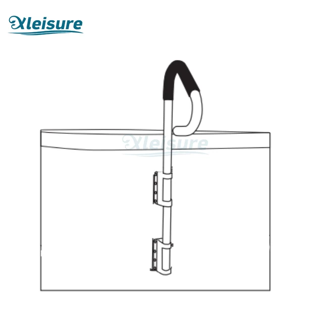 2020 алюминиевые боковые аксессуары для спа-салона установка для шкафа черная безопасная поручня для горячей ванны
