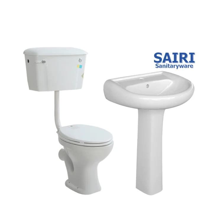 Подвесной Туалет SAIRI Twyford с раковиной для Нигерии