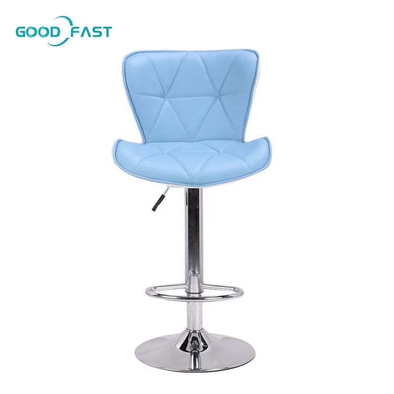 Commercial Party Furniture Height Adjustable Modern Orange Synthetic Leather Bar Stool for Bar and Restaurant