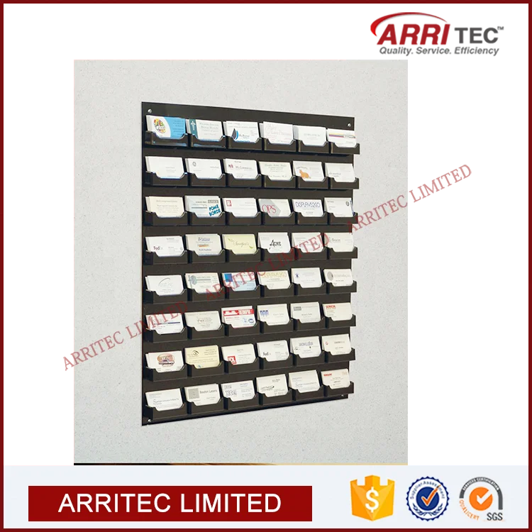 Clear Acrylic Pocket Business Card Holder for Wall Mount acrylic card display stands