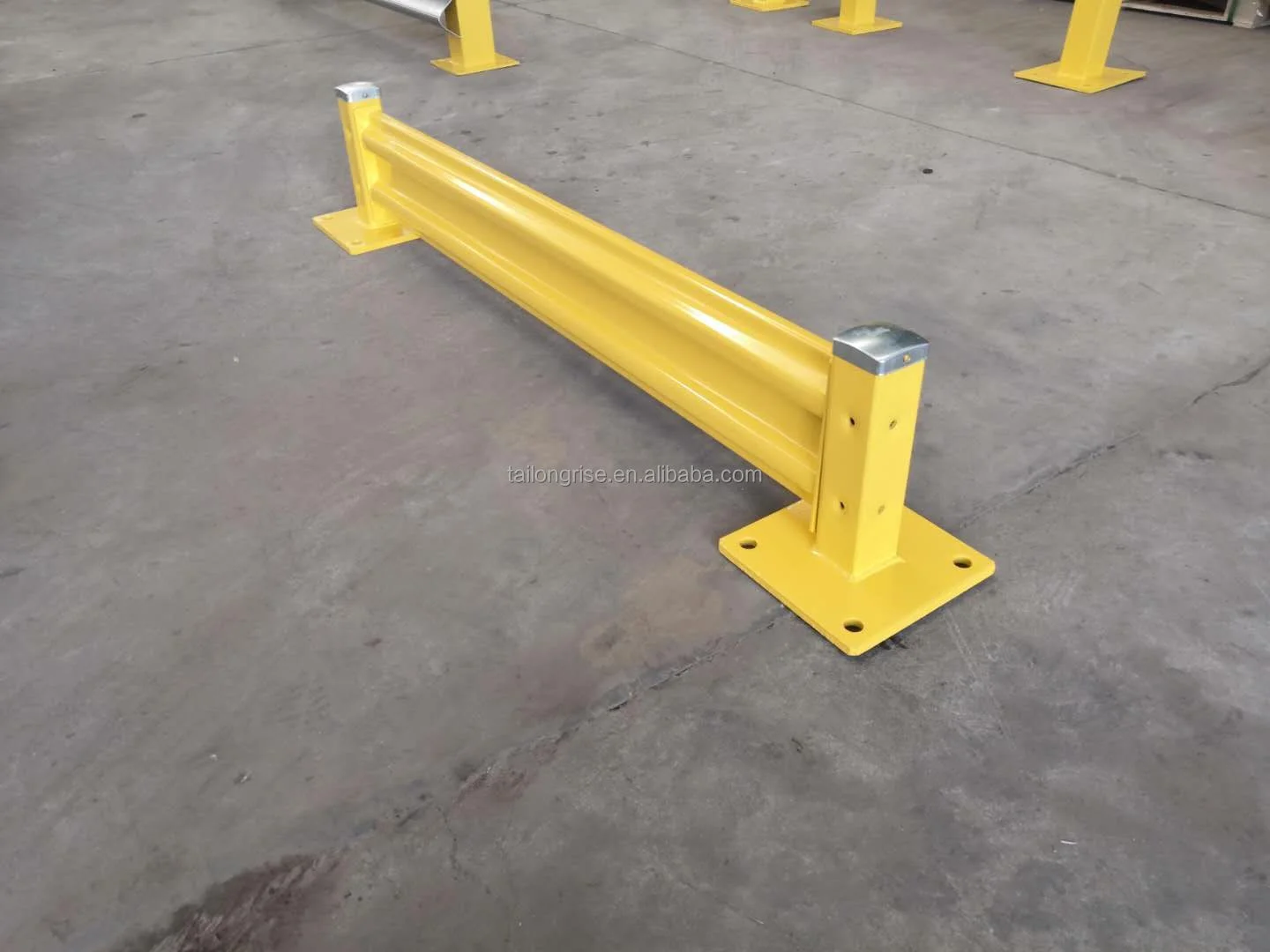 Heavy Duty Steel Post for Guard Rails 12 inch Height, Holes on Three Sides for Line or Right Angle Joint