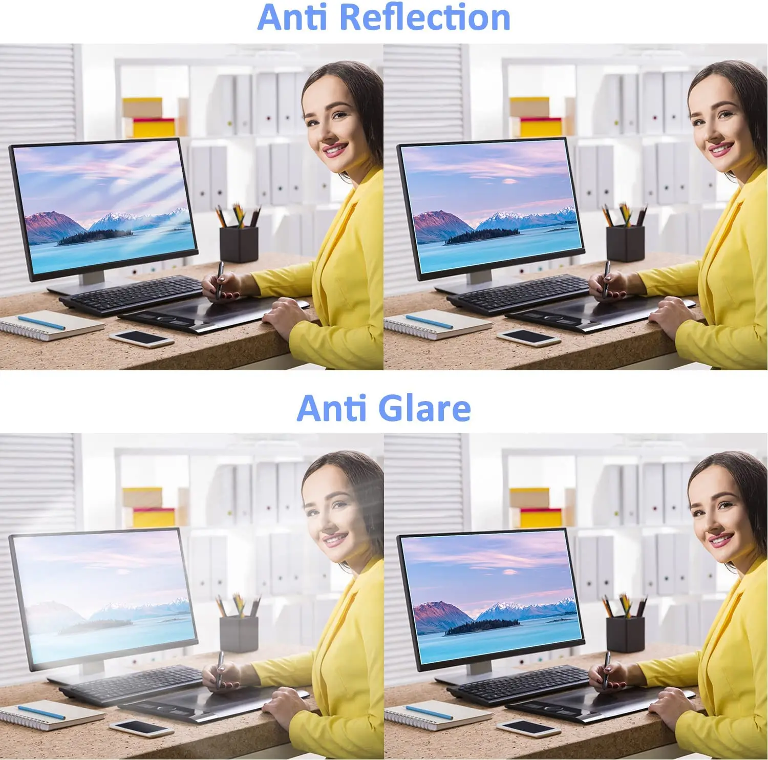 LCD TV Screen Protector Film Anti Blue Light Screen Guard For Lenovo Laptop PC Desktop Anti UV Screen Filter