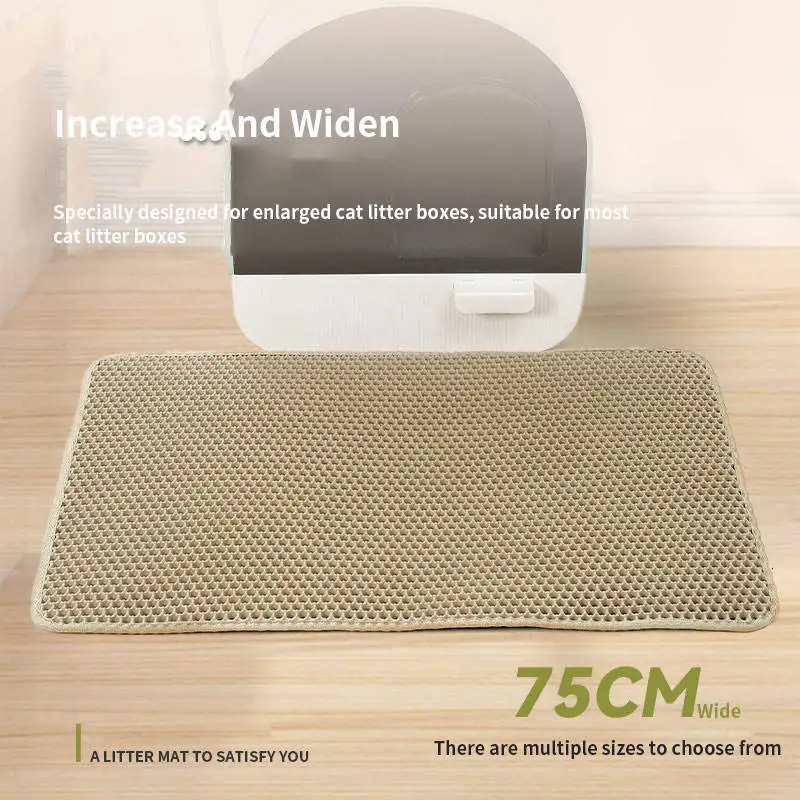 EVA Double layer cat litter mat honeycomb hole concentrated cat litter mat washable pet mat