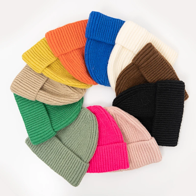 Fashion Winter Beanie Hat Jacquard Knitted Hat 100%Polyester Men Women Multi Color Knitted Bonnets Custom