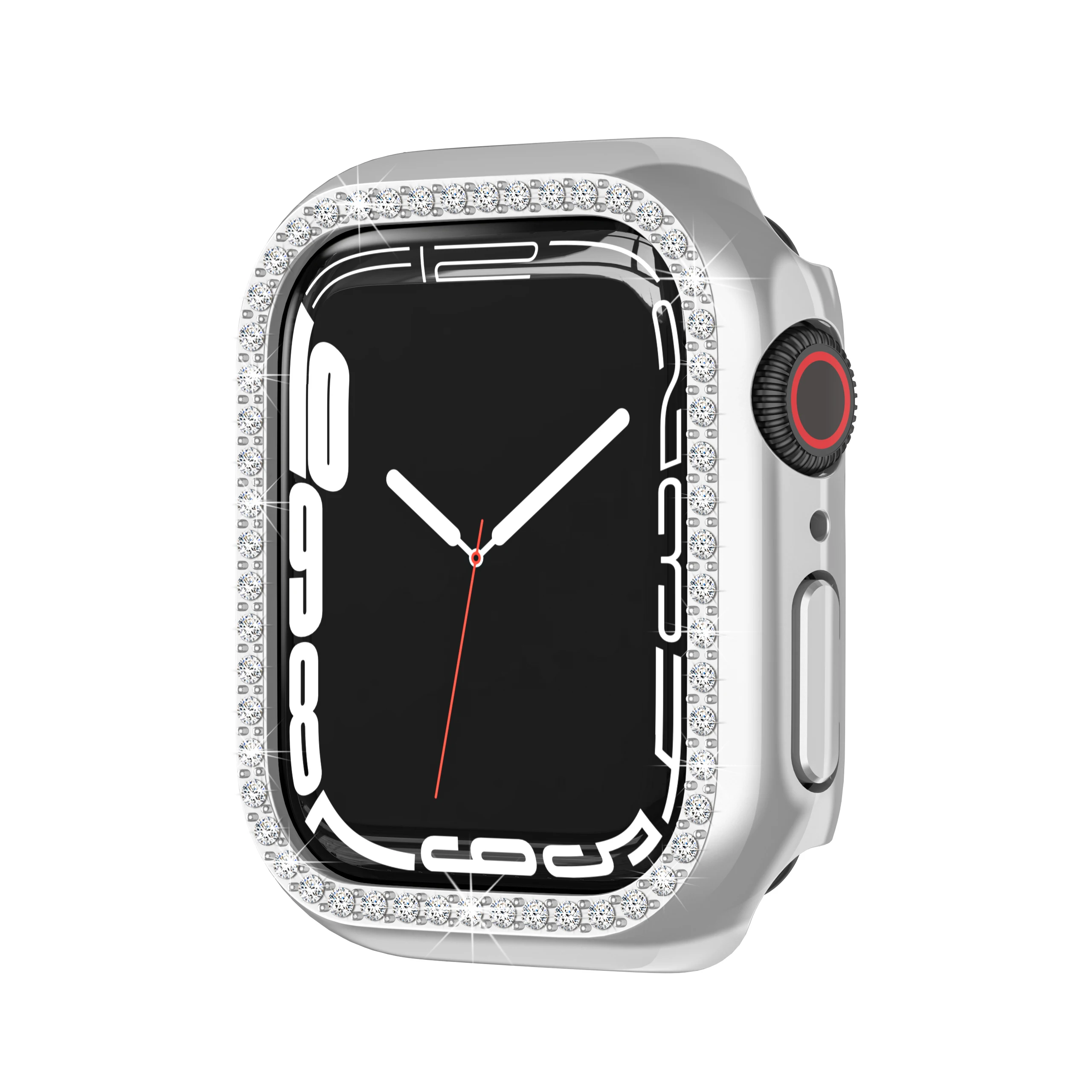 Роскошный чехол для часов Apple Watch 41 мм 45 ПК Алмазный наручных Iwatch серии 7 яркое