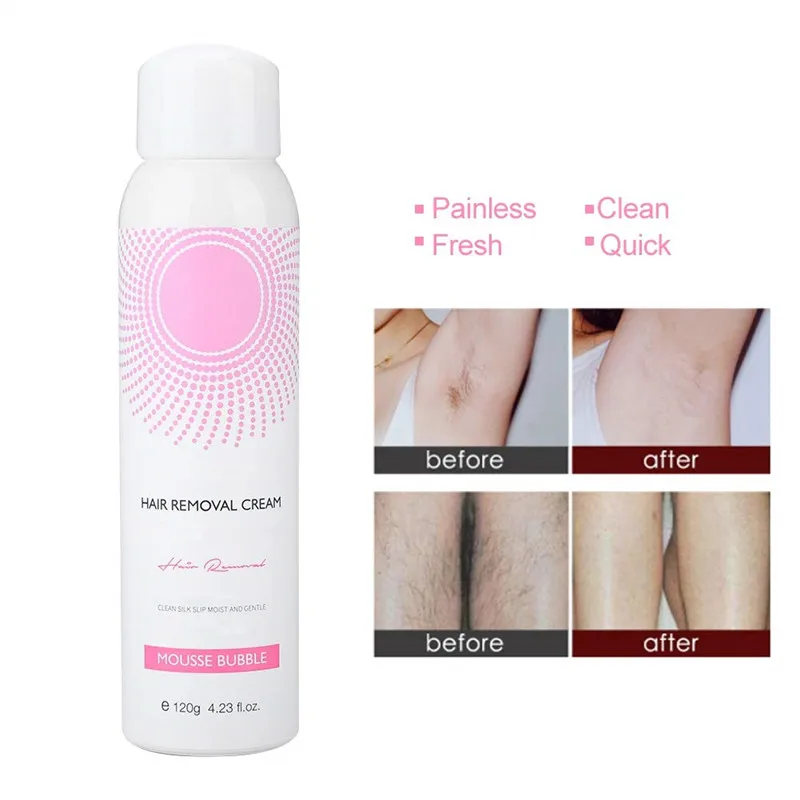 Korean Skin Care Face Body Underarm Brazilian Bikini Painless Spray Foam Mousse Bubble Body Depilatory Hair Removal Cream