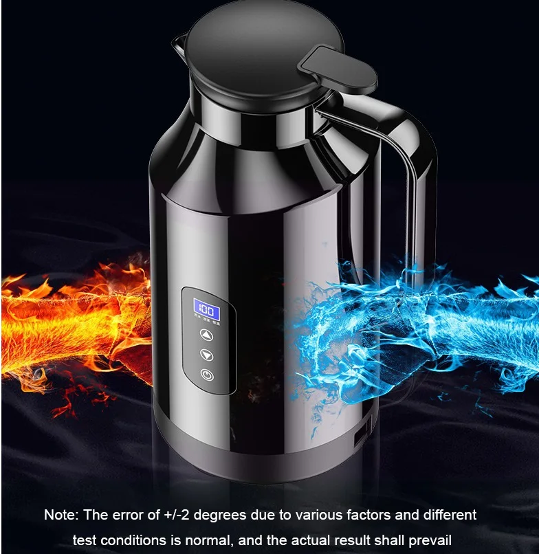 Car kettle large capacity 12v24v car universal electric kettle insulation boil water fast boiling kettle stanley cup