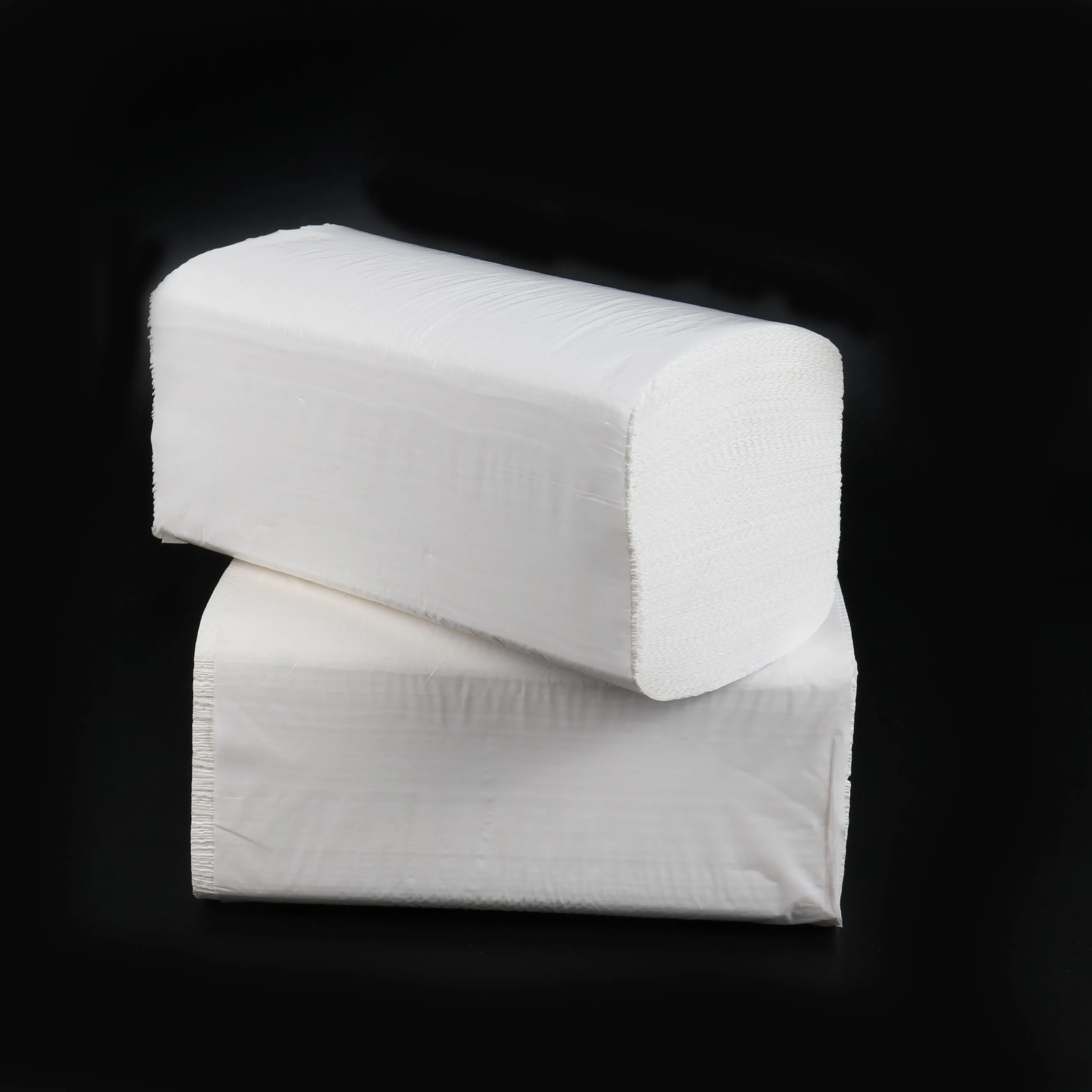 QINGSHE Factory Custom 1 PLY Recycled Pulp 200 Sheets Kitchen Paper Machine Oil Cleaning V Fold Tissue Toilet Paper Towels