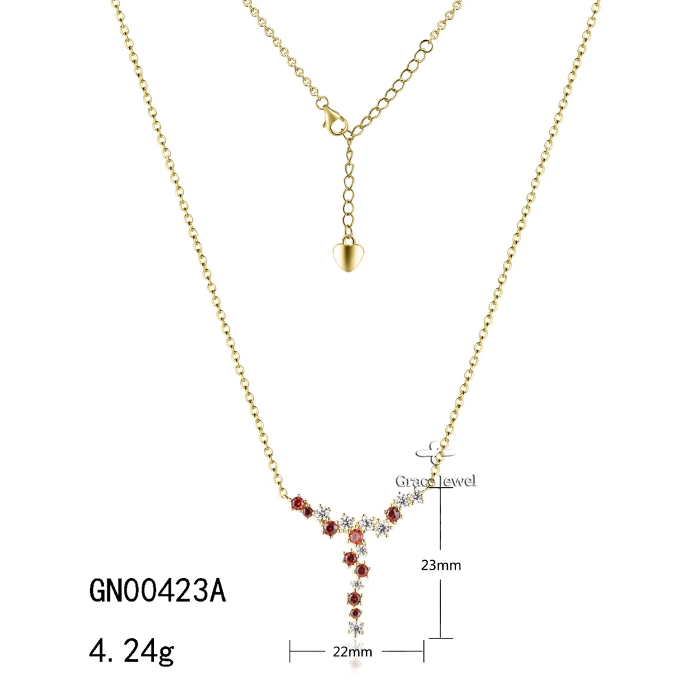 Grace Slim Lady 925 Sterling Silver Gold Plated Women Jewelry Chain Necklace