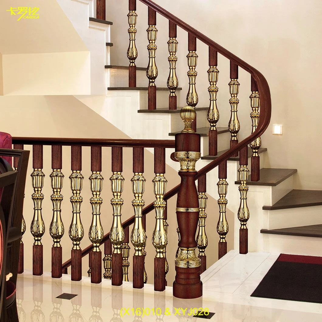 Aluminum And Wood Stair Fence Handrail Newel Post