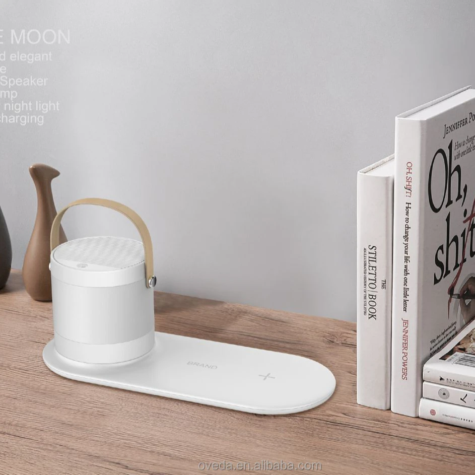 BT-136 профессиональная фабричная поставка BT динамик с ночной свет 10 Вт Беспроводное зарядное устройство адаптер для iphone для наушников