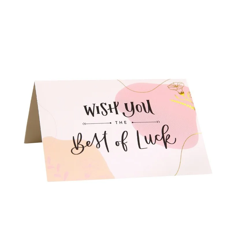 Custom luxury recyclable gift cards with gold foil printing custom paper card