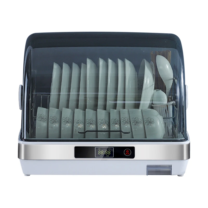 Настольный аппарат для сушки посуды на 44 л, электрическая кухонная посуда, бытовая стойка для посуды с крышкой, портативный дезинфекционный шкаф для посуды