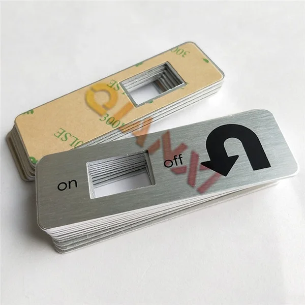 Custom printing permanent adhesive anodized aluminium sticker label