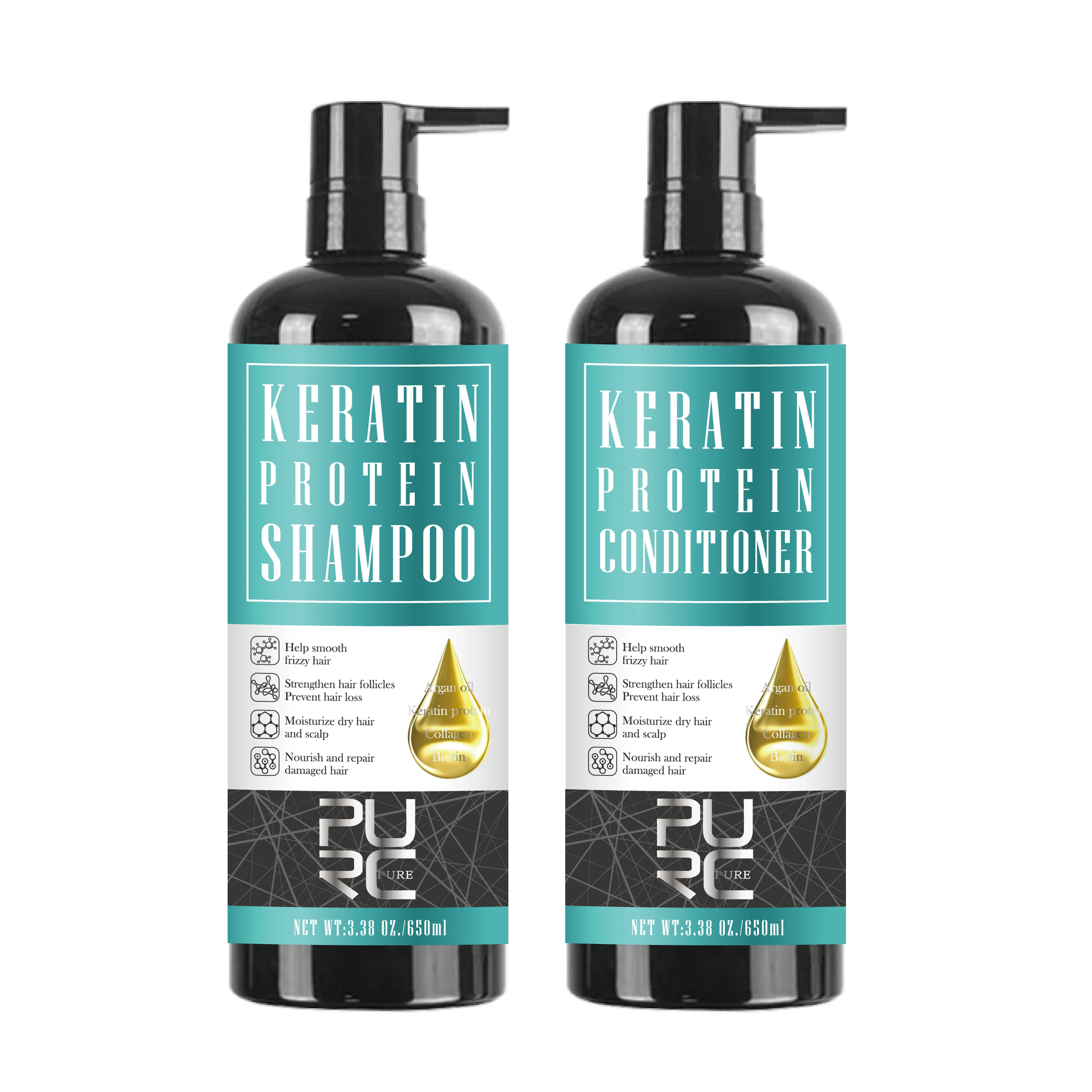Organic Hair Keratin Protein Deep Repairing Shampoo For Damaged Hair Treatment