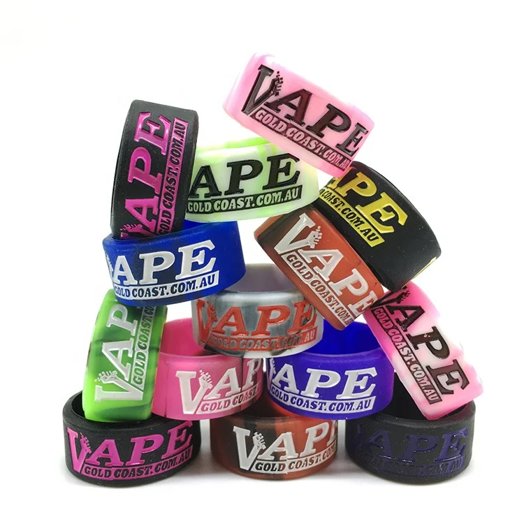 2020 cheap custom your own brand silicone vape bands to protect e-cigs and e-juice