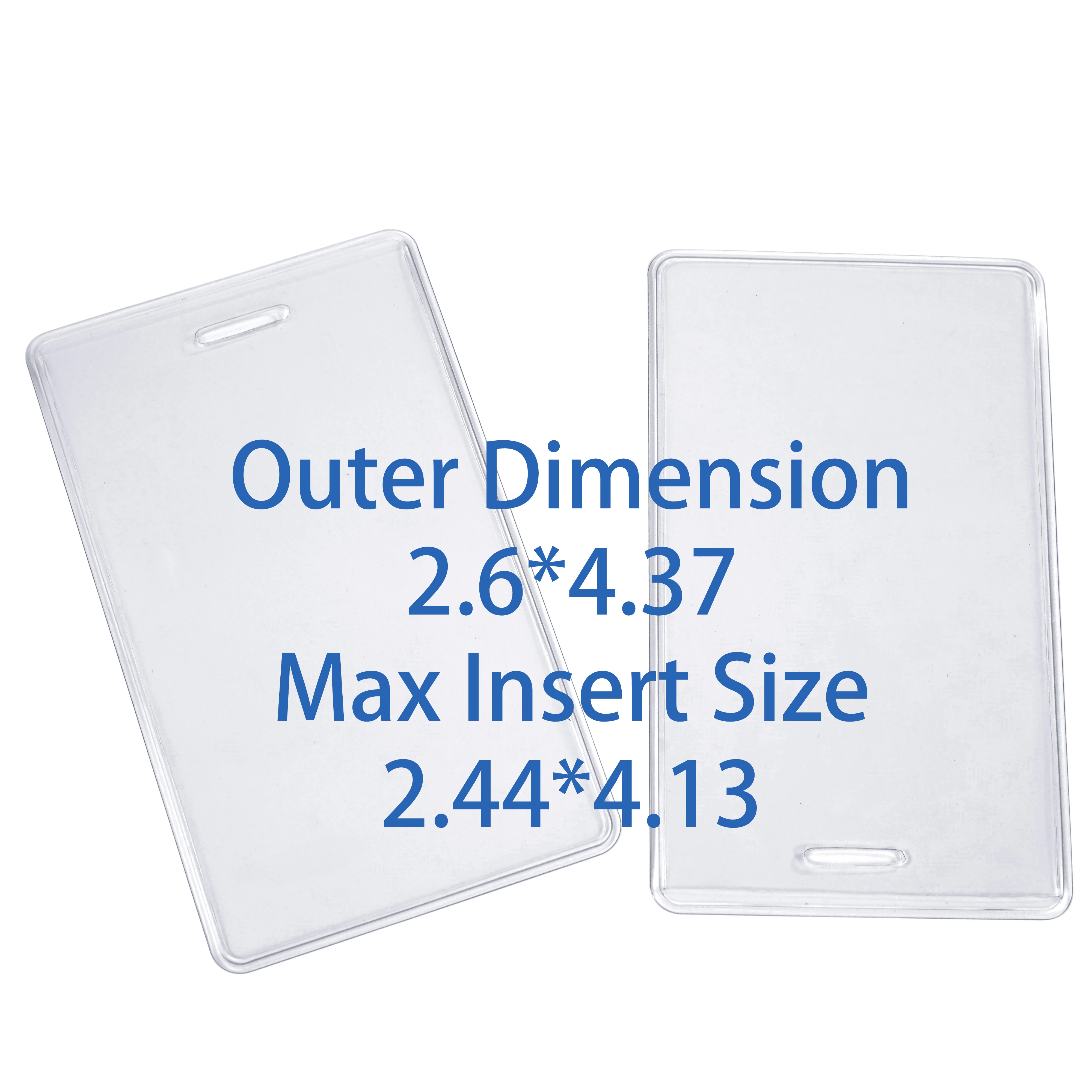 Bestom Waterproof Clear PVC Vinyl Vertical ID Card Holder Nurse Name Tag Sleeve Badge Holders