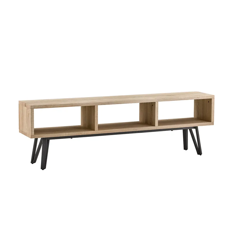 Мебель для гостиной, деревянная Верхняя металлическая ножка, узкая длинная Подставка для телевизора