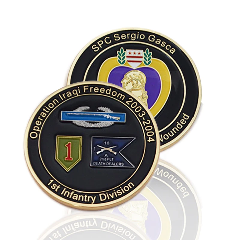 High Quality Custom Die Struck Brass Custom Soft Enamel Challenge Coin